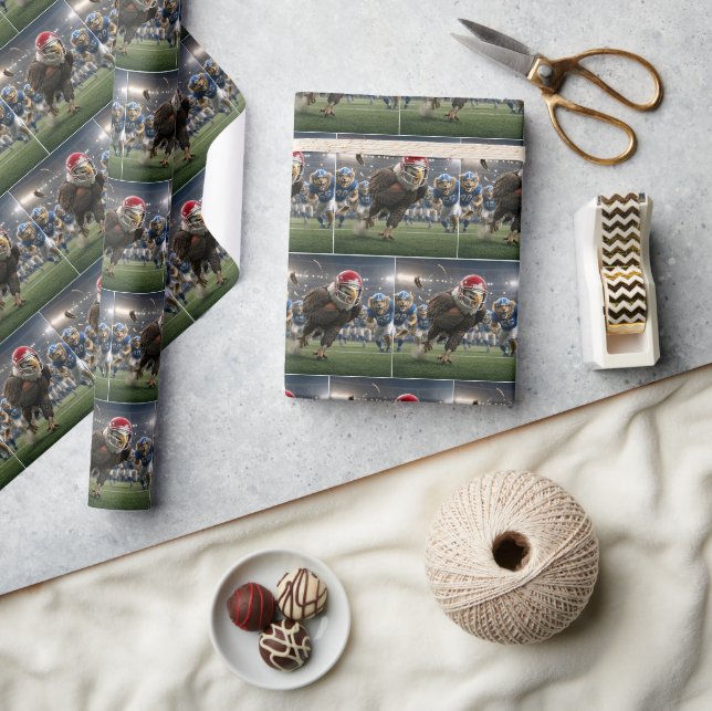 Eagle Running with a Football Wrapping Paper (Crafts)