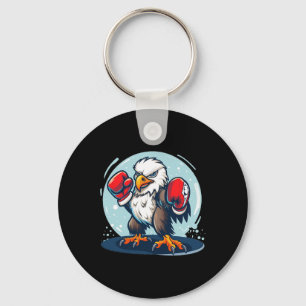Eagle’s Fighting With Boxing Gloves For A Cool Out Key Ring