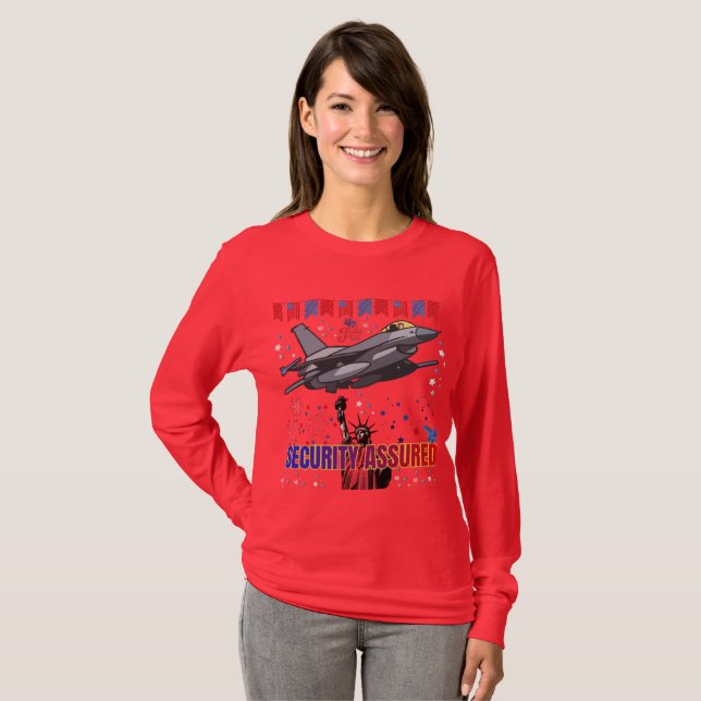 Eagle’s Freedom Flight bright red T-Shirt (Front Full)