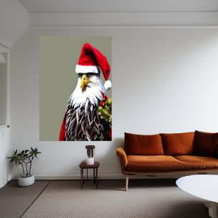 Eagle Santa Claus    AI Art Poster