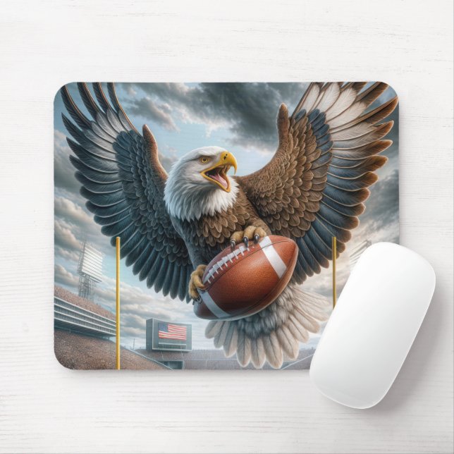 Eagle Scoring a Touchdown Mouse Mat (With Mouse)