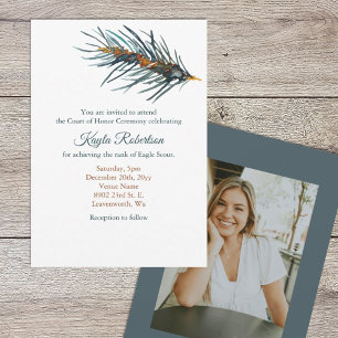 Eagle Scout, Court of Honor, Pine Needles Invitation