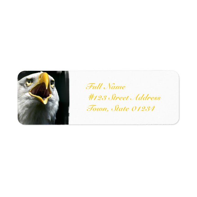 Eagle Screach  Mailing Labels (Front)