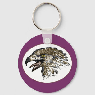 Eagle Screaming Key Ring