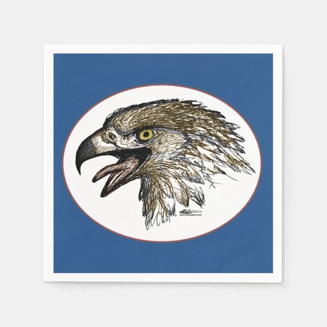 Eagle Screaming Napkin (Front)