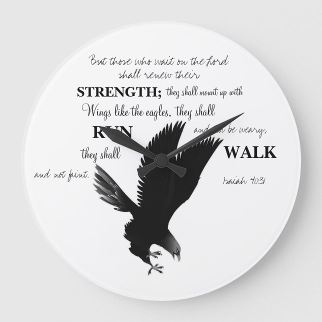 Eagle Scripture Clock (Front)