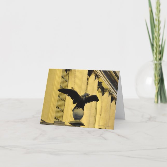 Eagle sculpture note card (Front)