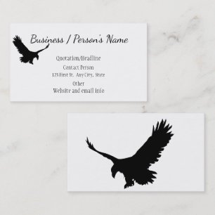 Eagle Silhouette Bird Nature Animal Custom Business Card