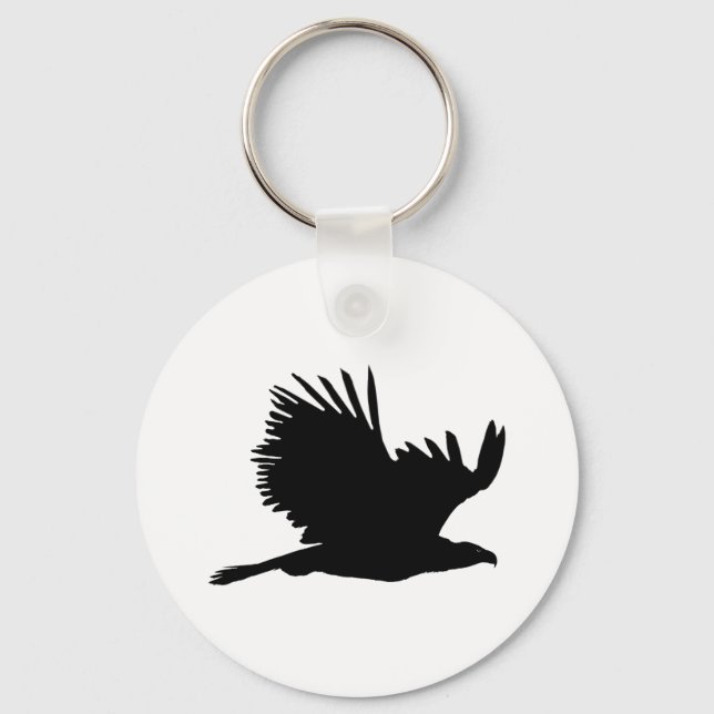 Eagle silhouette Gifts Key Ring (Front)