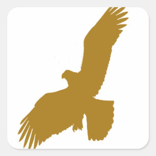 Eagle Silhouette Square Sticker