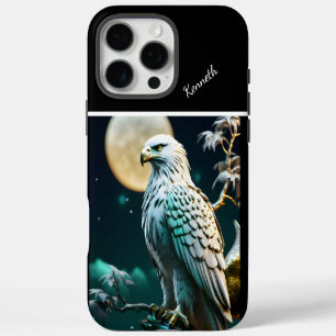 Eagle Silhouetted Against A Full Moon iPhone 16 Pro Max Case