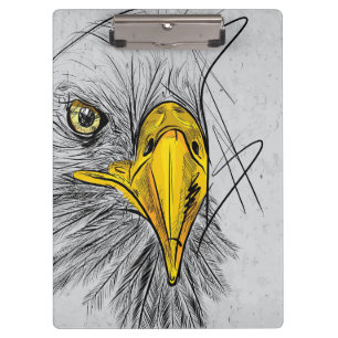 Eagle Sketch Face Wall Art Clipboard