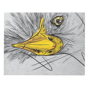 Eagle Sketch Face Wall Art Notepad