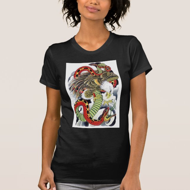 Eagle & Snake tattoo design T-Shirt (Front)