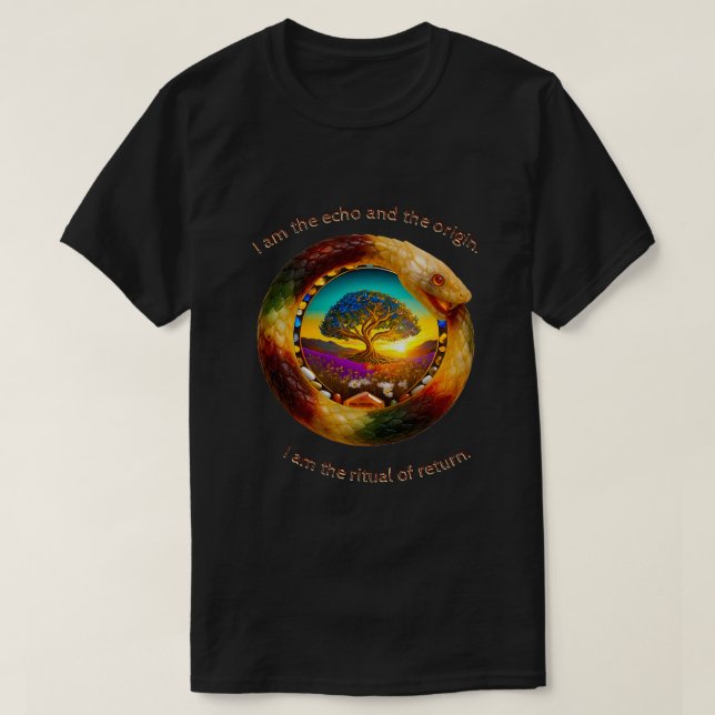 Eagle & Snake Tree of Life 006a T-Shirt (Design Front)