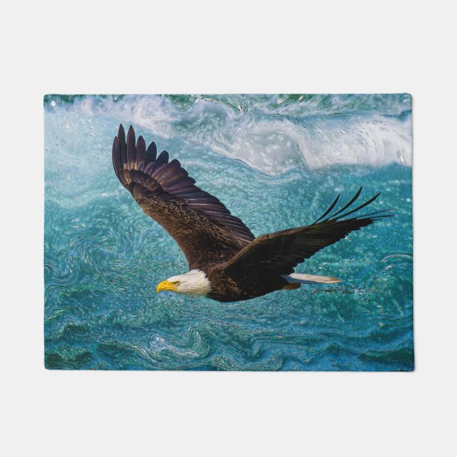 Eagle Soaring Above the Storm Doormat (Front)