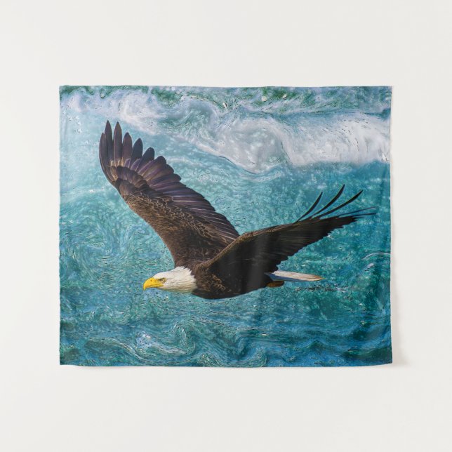 Eagle Soaring Above the Storm Tapestry (Front (Horizontal))