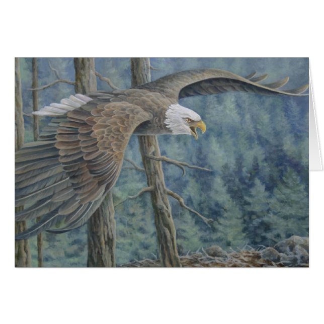 Eagle Soaring Card (Front Horizontal)