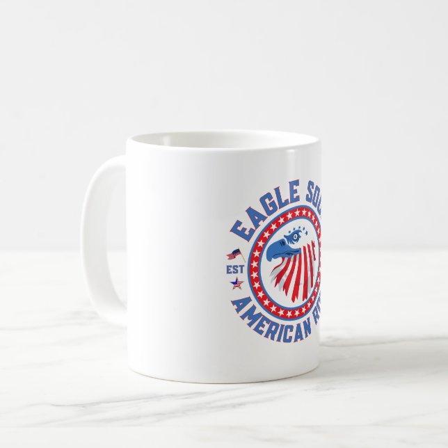 Eagle Soul American Roll 4th of July Celebration Coffee Mug (Front Left)