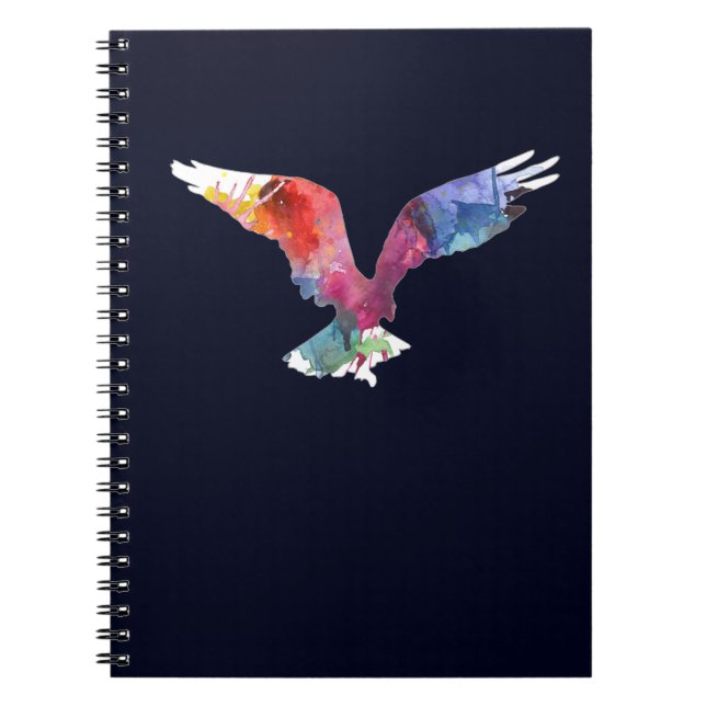 Eagle Spirit Animal Bird. Totem. Watercolor Art Notebook (Front)