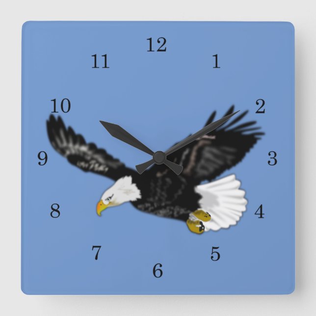 Eagle Square Wall Clock (Front)