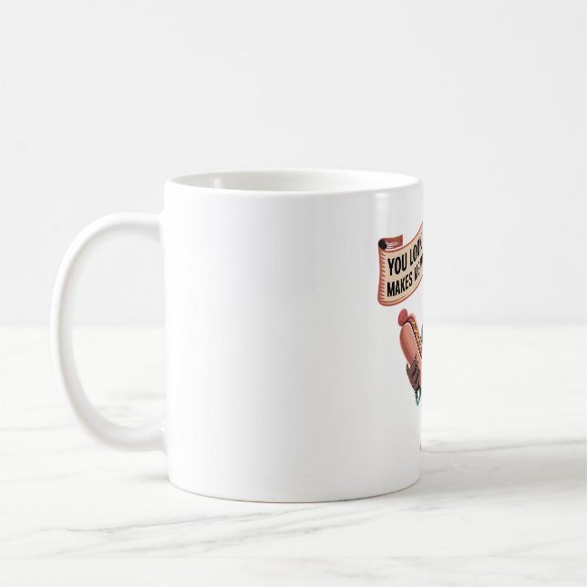 Eagle Statue Hot Dog 4th of July Humour Coffee Mug (Left)