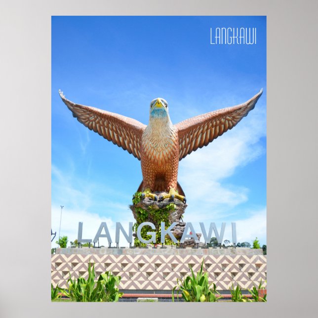 Eagle Statue Langkawi Malaysia Vacation Souvenir Poster (Front)