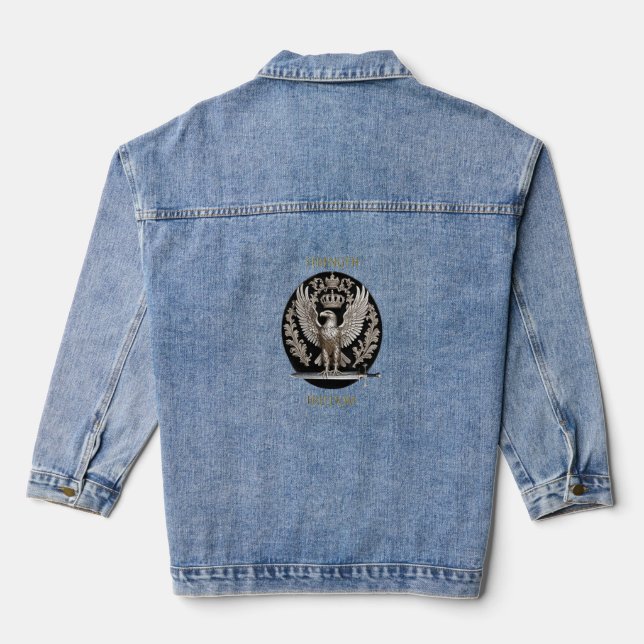 Eagle Strength and Freedom Denim Jacket (Back)