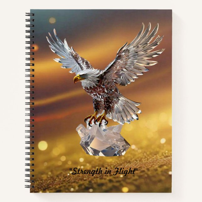 "Eagle Strength Crystal" Notebook (Front)