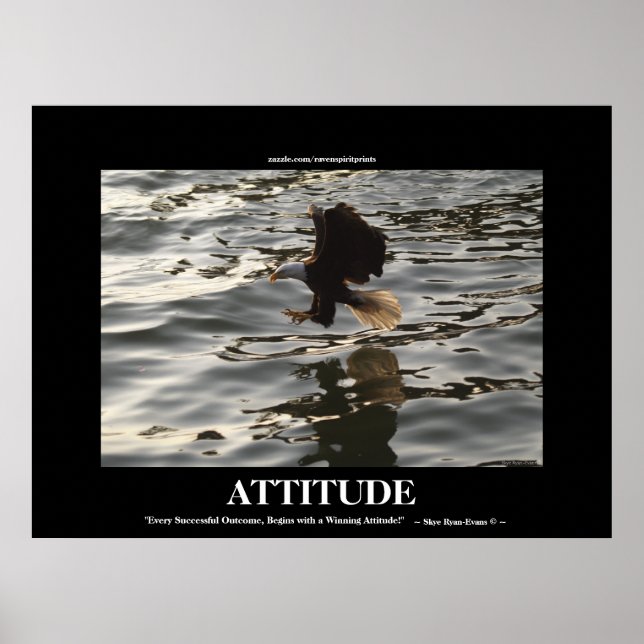 Eagle Successful Attitude Motivational Photo Print (Front)