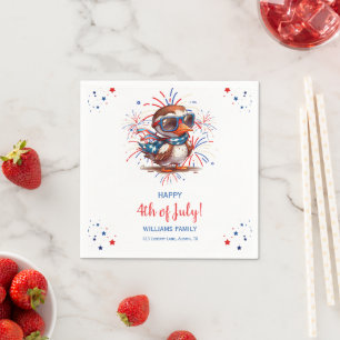 Eagle Summer Party Patriotic USA 4th of July  Napkin