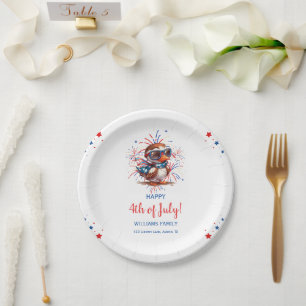 Eagle Summer Party Patriotic USA 4th of July Paper Plate