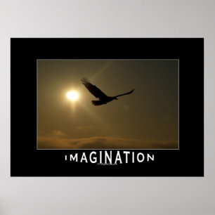 Eagle & Sun IMAGINATION Motivational Photo Print