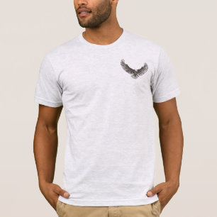 Eagle swoop line inked drawing art bird t-shirt