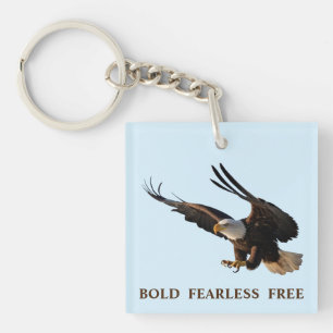 Eagle Swooping Down Keychain