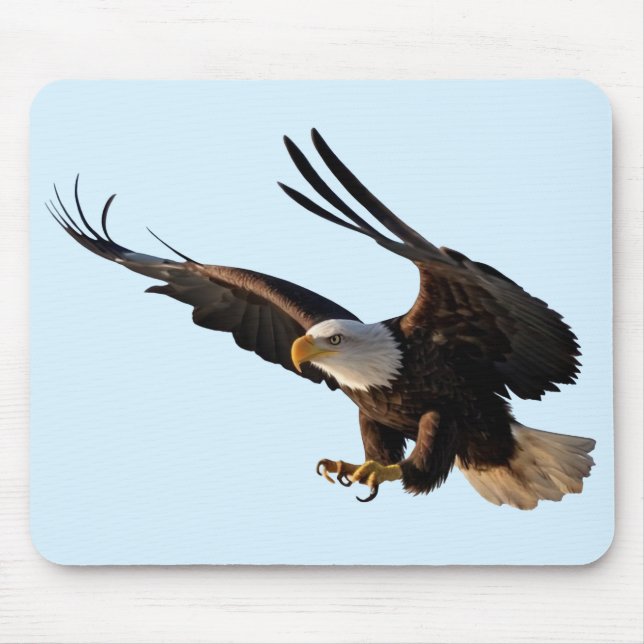 Eagle Swooping Down Mouse Mat (Front)