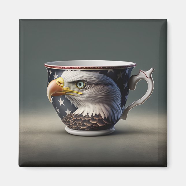 Eagle Teacup Magnet (Front)