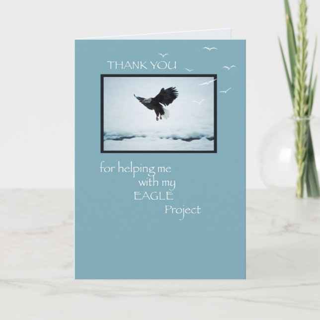 Eagle Thanks Thank You Card (Front)