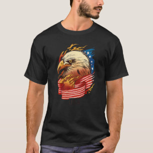 Eagle Usa 4th Of July Patriotic American Graphic T-Shirt