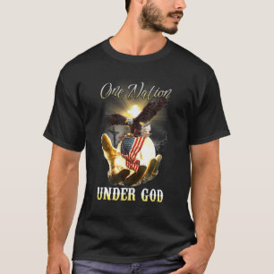 Eagle Usa Christian Patriot One Nation Under God T-Shirt