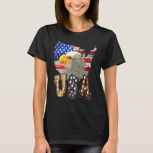 Eagle Usa Lightbulb 4th Of July Memorial Independe T-Shirt