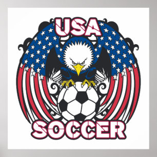 Eagle USA Soccer Poster