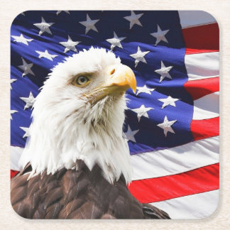 Eagle Usa  Square Paper Coaster