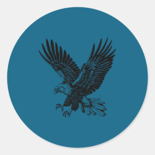 Eagle Vintage For Men Women Adults Youth Toddler K Classic Round Sticker