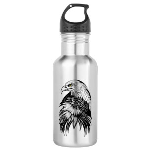 Eagle Wild Animal Nature Illustration Art Tattoo 532 Ml Water Bottle