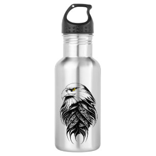 Eagle Wild Animal Nature Illustration Art Tattoo 532 Ml Water Bottle