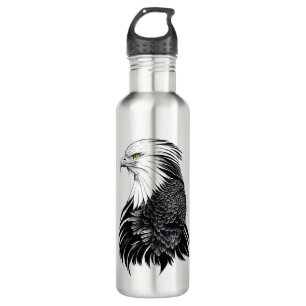 Eagle Wild Animal Nature Illustration Art Tattoo 710 Ml Water Bottle