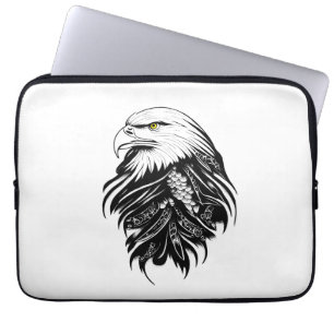 Eagle Wild Animal Nature Illustration Art Tattoo Laptop Sleeve