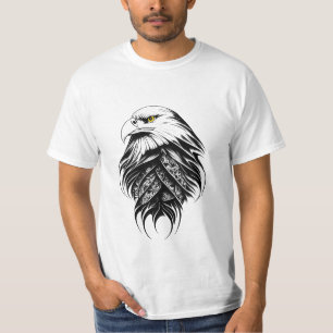 Eagle Wild Animal Nature Illustration Art Tattoo T-Shirt