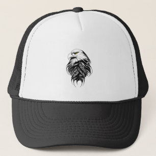 Eagle Wild Animal Nature Illustration Art Tattoo Trucker Hat